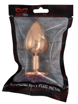 Diamond Rose Gold Butt Plug Large- AT 1219-3